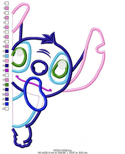 Stitch embroidery design - Lilo and Stitch Cartoon machine applique embroidery pattern - Baby boy and girl file - Instant digital download pes jef - Marcia Embroidery