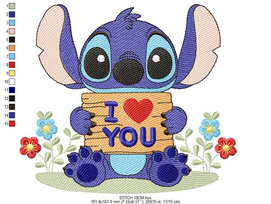 Stitch embroidery design - Lilo and Stitch Cartoon machine embroidery pattern - Baby boy and girl file - Instant digital download pes jef - Marcia Embroidery