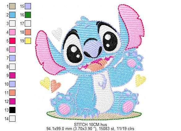Stitch embroidery design - Lilo and Stitch Cartoon machine embroidery pattern - Baby boy and girl file - Instant digital download pes jef - Marcia Embroidery