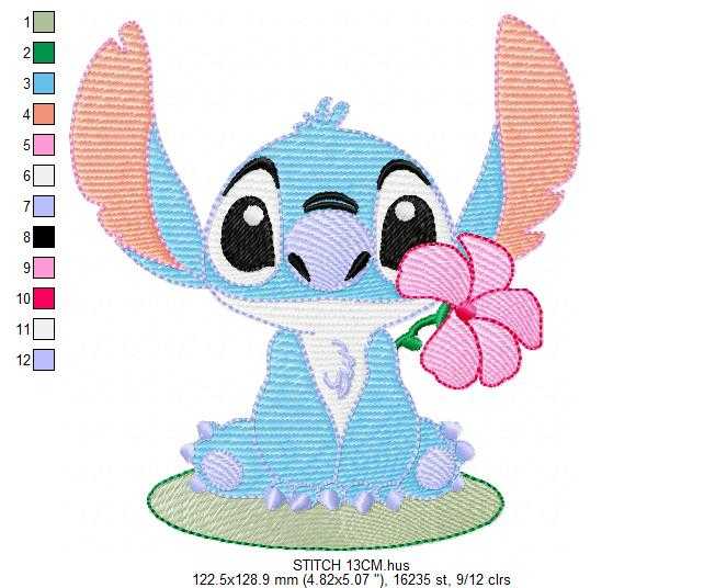 Stitch embroidery design - Lilo and Stitch Cartoon machine embroidery pattern - Baby boy and girl file - Instant digital download pes jef - Marcia Embroidery