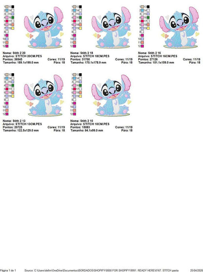 Stitch embroidery design - Lilo and Stitch Cartoon machine embroidery pattern - Baby boy and girl file - Instant digital download pes jef - Marcia Embroidery