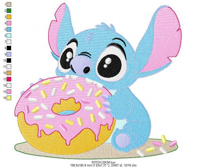 Stitch embroidery design - Lilo and Stitch Cartoon machine embroidery pattern - Baby boy and girl file - Instant digital download pes jef - Marcia Embroidery