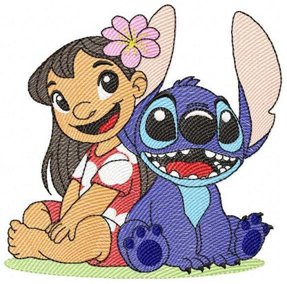Stitch embroidery design - Lilo and Stitch Cartoon machine embroidery pattern - Baby boy and girl file - Instant digital download pes jef - Marcia Embroidery