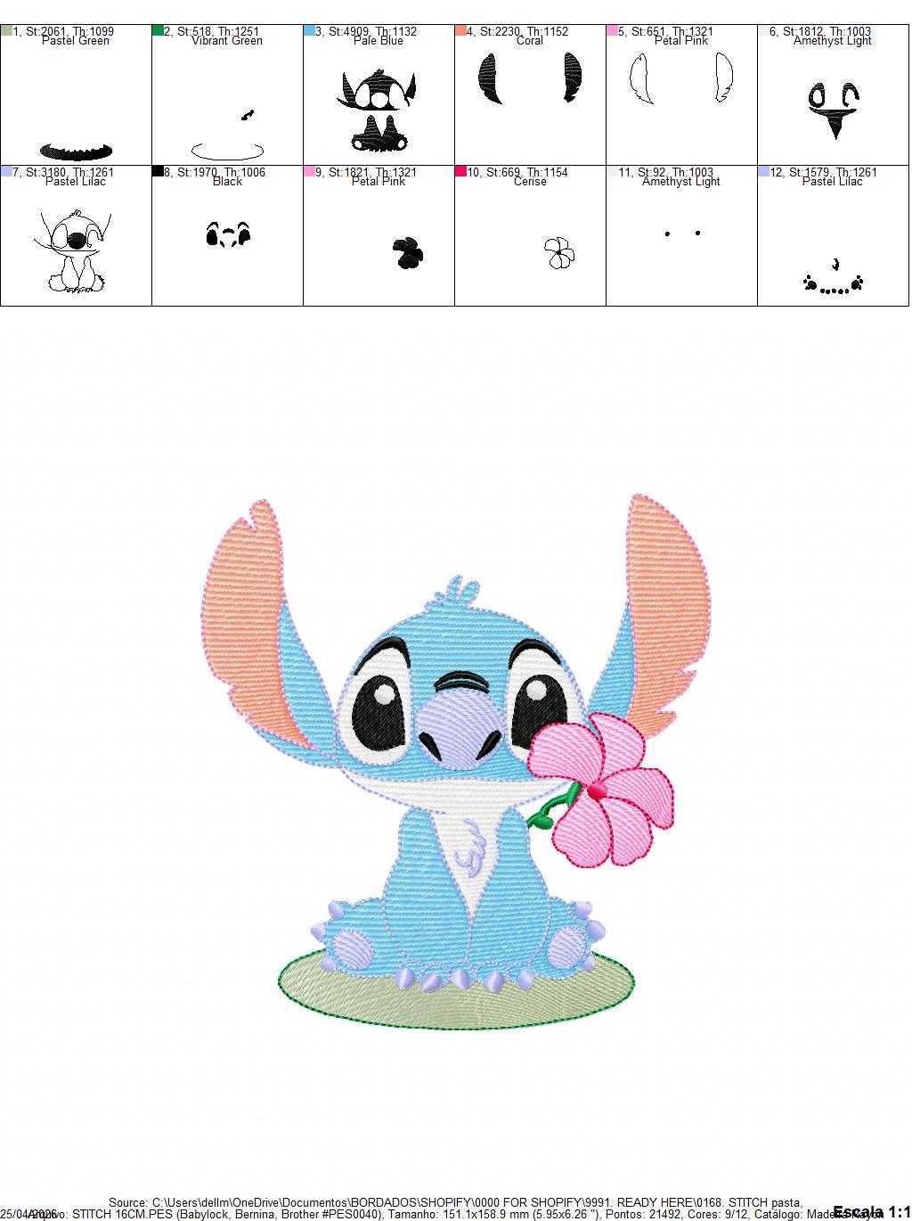 Stitch embroidery design - Lilo and Stitch Cartoon machine embroidery pattern - Baby boy and girl file - Instant digital download pes jef - Marcia Embroidery