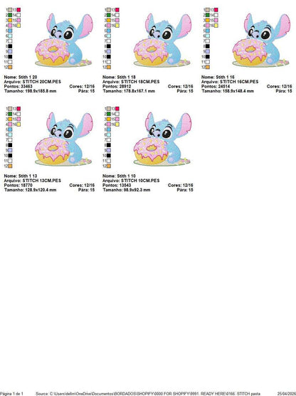 Stitch embroidery design - Lilo and Stitch Cartoon machine embroidery pattern - Baby boy and girl file - Instant digital download pes jef - Marcia Embroidery