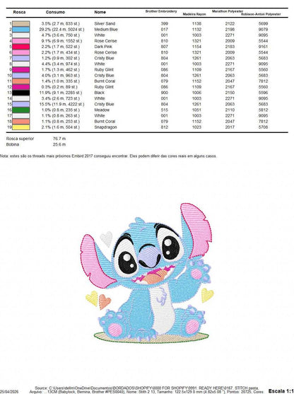 Stitch embroidery design - Lilo and Stitch Cartoon machine embroidery pattern - Baby boy and girl file - Instant digital download pes jef - Marcia Embroidery