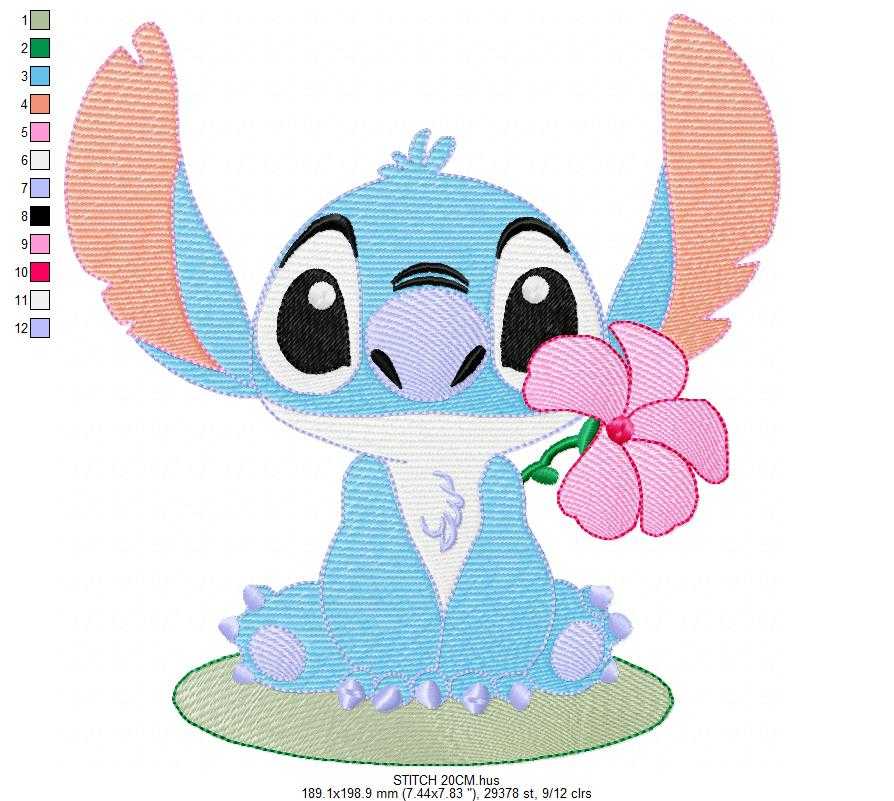 Stitch embroidery design - Lilo and Stitch Cartoon machine embroidery pattern - Baby boy and girl file - Instant digital download pes jef - Marcia Embroidery