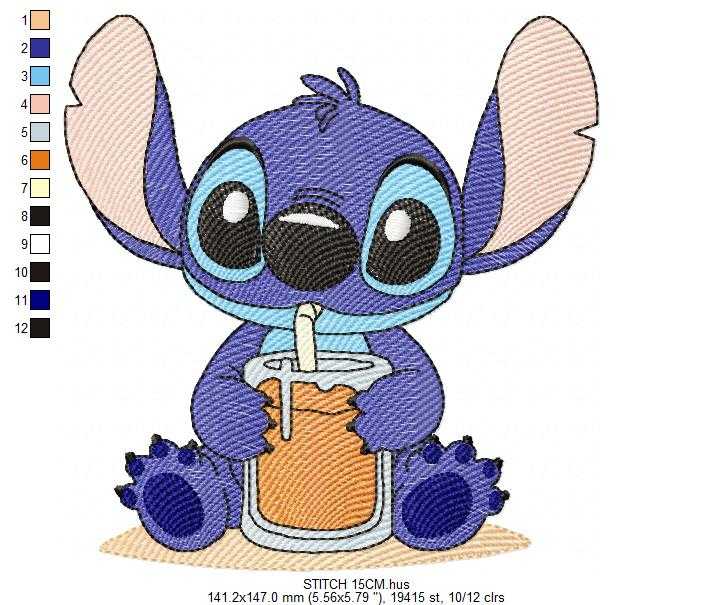 Stitch embroidery design - Lilo and Stitch Cartoon machine embroidery pattern - Baby boy and girl file - Instant digital download pes jef dst - Marcia Embroidery