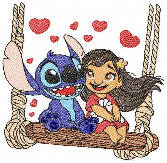 Stitch embroidery design - Lilo and Stitch Cartoon machine embroidery pattern - Baby boy and girl file - Instant digital download pes jef dst - Marcia Embroidery