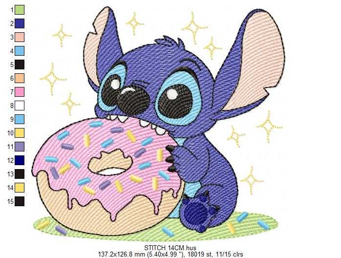 Stitch embroidery design - Lilo and Stitch Cartoon machine embroidery pattern - Baby boy and girl file - Instant digital download pes jef dst - Marcia Embroidery