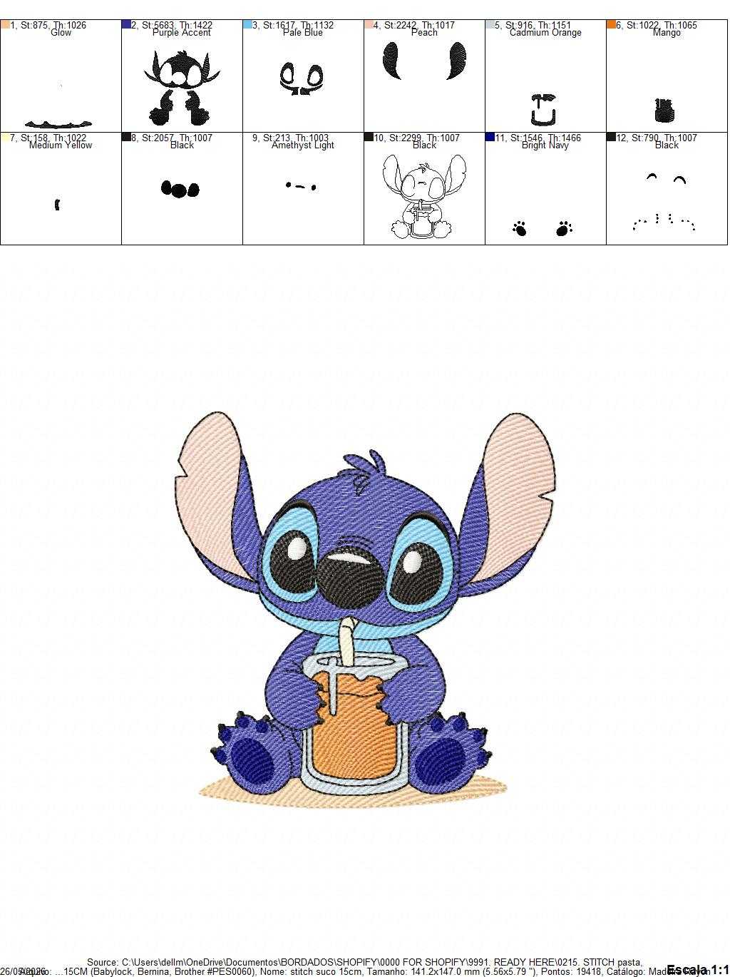 Stitch embroidery design - Lilo and Stitch Cartoon machine embroidery pattern - Baby boy and girl file - Instant digital download pes jef dst - Marcia Embroidery