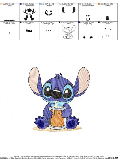 Stitch embroidery design - Lilo and Stitch Cartoon machine embroidery pattern - Baby boy and girl file - Instant digital download pes jef dst - Marcia Embroidery