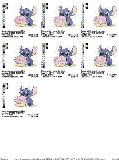 Stitch embroidery design - Lilo and Stitch Cartoon machine embroidery pattern - Baby boy and girl file - Instant digital download pes jef dst - Marcia Embroidery