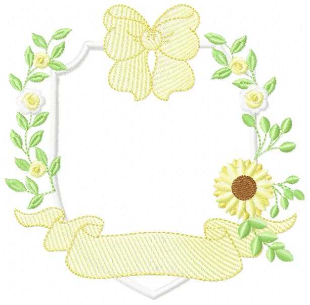 Sunflower Frame embroidery design - Yellow Flowers machine embroidery pattern - Floral Grandma Kitchen towel - Instant digital download pes jef dst - Marcia Embroidery