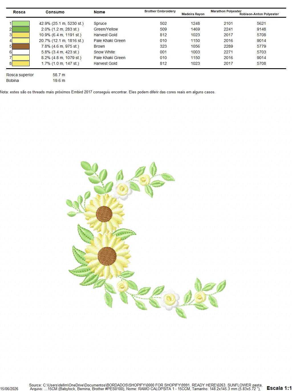Sunflower Frame embroidery design - Yellow Flowers machine embroidery pattern - Floral Grandma Kitchen towel - Instant digital download pes jef dst - Marcia Embroidery