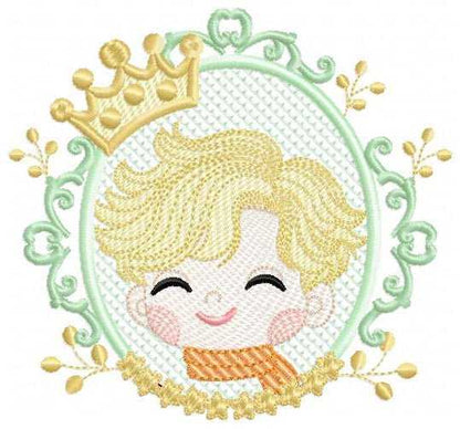 The Little Prince embroidery design - Little Prince with crown machine embroidery pattern - Baby boy and girl Fairytale file - Instant digital download pes jef - Marcia Embroidery
