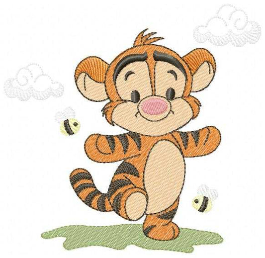 Tigger embroidery design - Winnie the Pooh Bear Cartoon machine embroidery pattern - Baby boy and girl file - Instant digital download pes jef - Marcia Embroidery