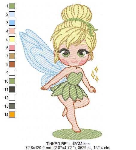 Tinker Bell embroidery design - Disney Princess machine embroidery pattern - Instant digital download pes jef dst - Marcia Embroidery
