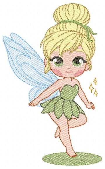 Tinker Bell embroidery design - Disney Princess machine embroidery pattern - Instant digital download pes jef dst - Marcia Embroidery
