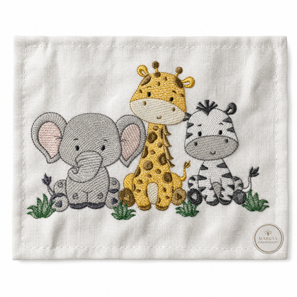 Safari embroidery designs - Elephant embroidery design machine embroidery pattern - Giraffe embroidery file - Zebra embroidery download pes (Copy)