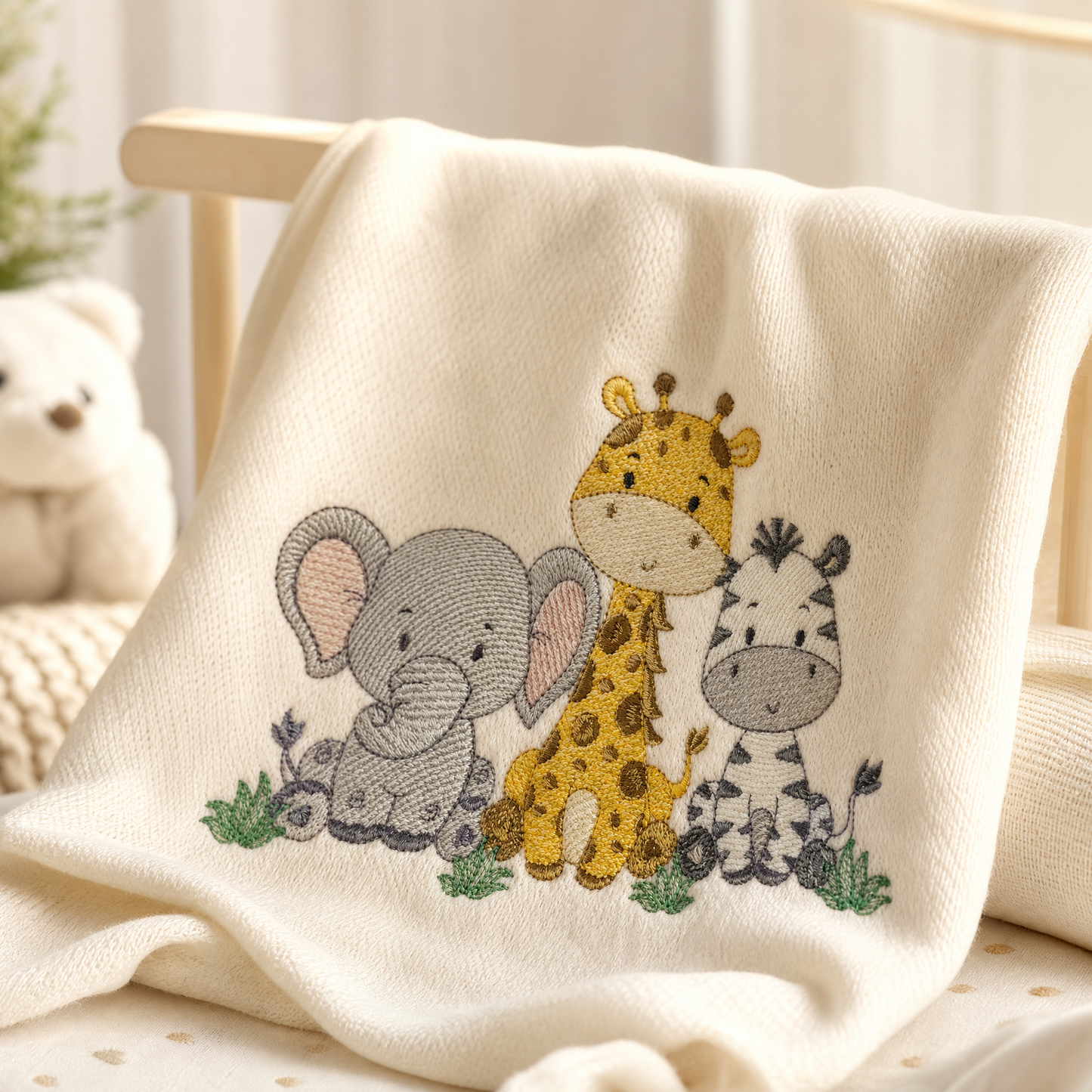 Safari embroidery designs - Elephant embroidery design machine embroidery pattern - Giraffe embroidery file - Zebra embroidery download pes (Copy)
