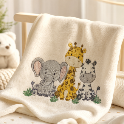 Safari embroidery designs - Elephant embroidery design machine embroidery pattern - Giraffe embroidery file - Zebra embroidery download pes (Copy)