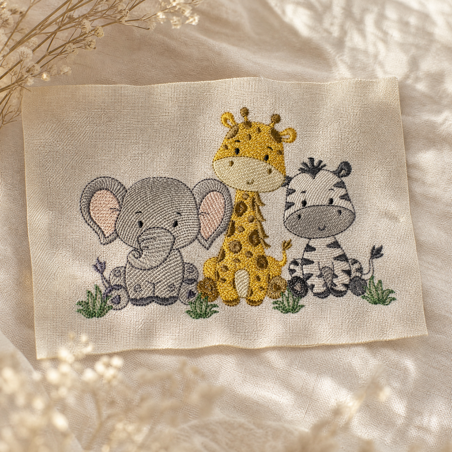 Safari embroidery designs - Elephant embroidery design machine embroidery pattern - Giraffe embroidery file - Zebra embroidery download pes (Copy)