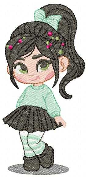 Vanellope embroidery design - Disney Princess machine embroidery pattern - Instant digital download pes jef dst - Marcia Embroidery