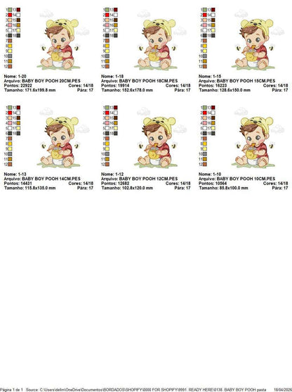 Winnie the Pooh embroidery design - Christopher Robin machine embroidery pattern - Baby boy and girl file - Instant digital download pes jef - Marcia Embroidery