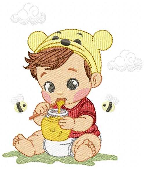 Winnie the Pooh embroidery design - Christopher Robin machine embroidery pattern - Baby boy and girl file - Instant digital download pes jef - Marcia Embroidery