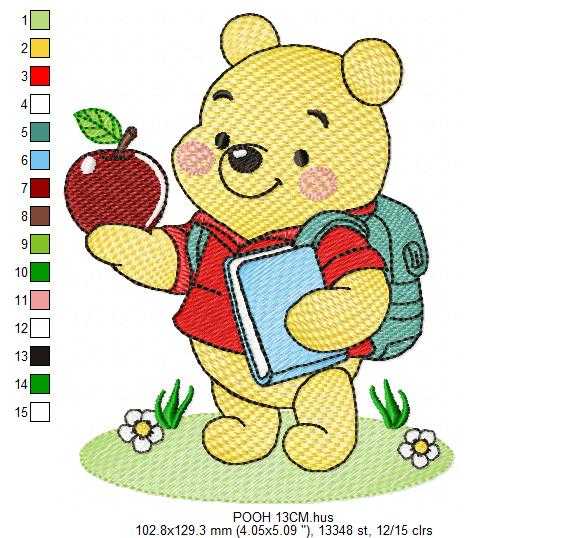 Winnie the Pooh embroidery design - Winnie the Pooh Bear Cartoon machine embroidery pattern - Baby boy and girl file - Instant digital download pes jef dst - Marcia Embroidery