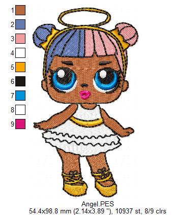LOL Dolls embroidery design machine embroidery pattern