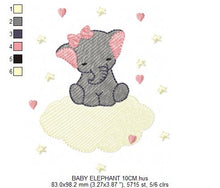 Cargar imagen en el visor de la galería, Elephant embroidery design machine embroidery pattern
