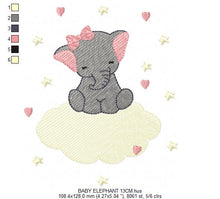 Load image into Gallery viewer, Elephant embroidery design machine embroidery pattern
