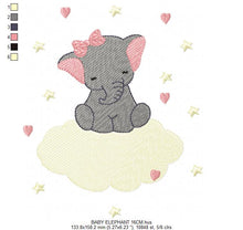 Load image into Gallery viewer, Elephant embroidery design machine embroidery pattern
