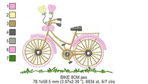 Bike - Bicycle embroidery design machine embroidery pattern