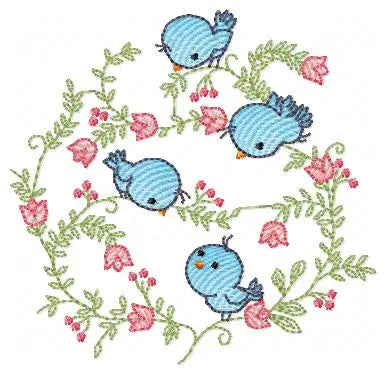 Bird embroidery designs - Birds embroidery design machine embroidery pattern - instant download - Floral embroidery Quilt embroidery file Marcia Embroidery