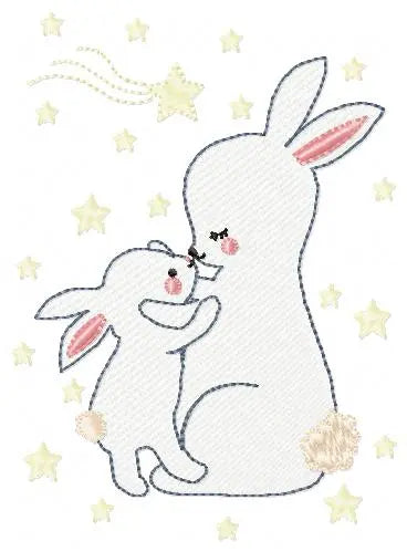 Mama Bunny - Rabbit embroidery design machine embroidery pattern Marcia Embroidery