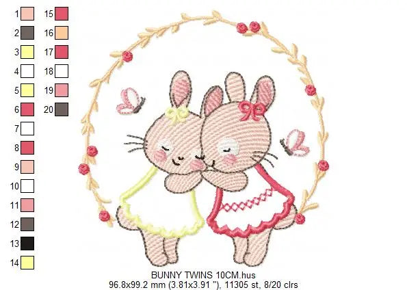 Bunny embroidery design Rabbit embroidery designs machine embroidery pattern baby embroidery file newborn embroidery mama rabbit Marcia Embroidery