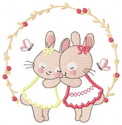 Bunny embroidery design Rabbit embroidery designs machine embroidery pattern baby embroidery file newborn embroidery mama rabbit Marcia Embroidery