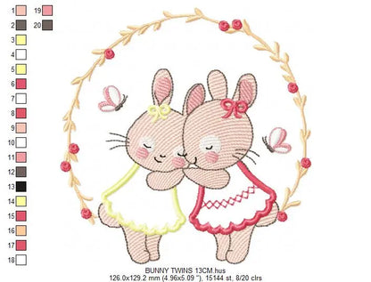 Bunny embroidery design Rabbit embroidery designs machine embroidery pattern baby embroidery file newborn embroidery mama rabbit Marcia Embroidery