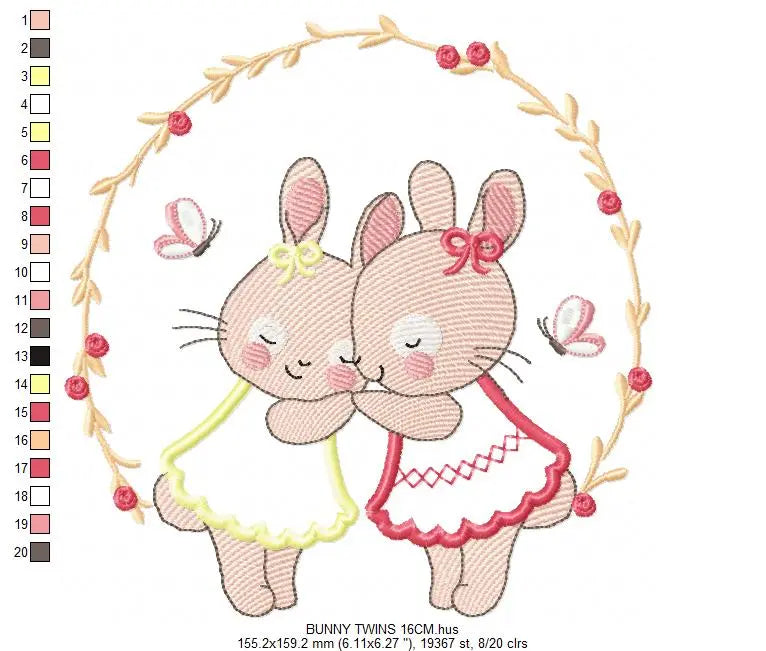 Bunny embroidery design Rabbit embroidery designs machine embroidery pattern baby embroidery file newborn embroidery mama rabbit Marcia Embroidery