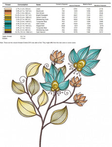 Flowers embroidery designs - Rippled Flower embroidery design machine –  Marcia Embroidery