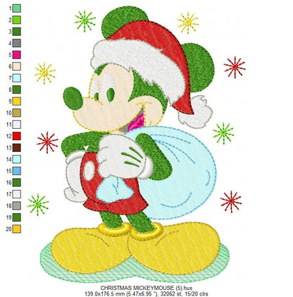 Mickey Santa Claus embroidery design machine embroidery pattern Marcia Embroidery