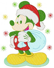 Cargar imagen en el visor de la galería, Mickey Santa Claus embroidery design machine embroidery pattern
