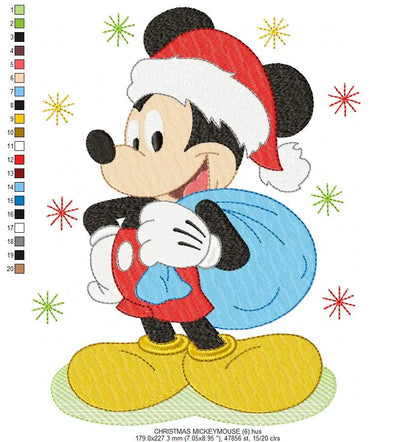 Mickey Santa Claus embroidery design machine embroidery pattern Marcia Embroidery