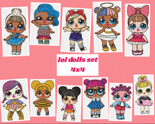Laden Sie das Bild in den Galerie-Viewer, LOL Dolls embroidery design machine embroidery pattern
