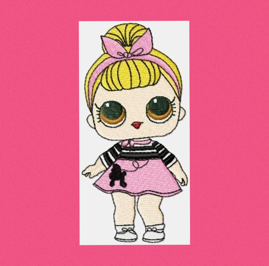 Lol surprise online doll embroidery design
