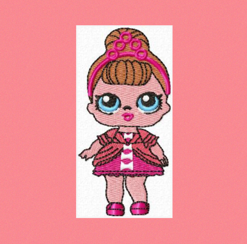 LOL Dolls embroidery design machine embroidery pattern