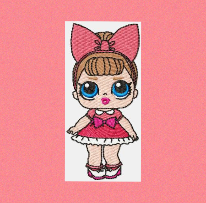 Lol doll machine embroidery design 2025